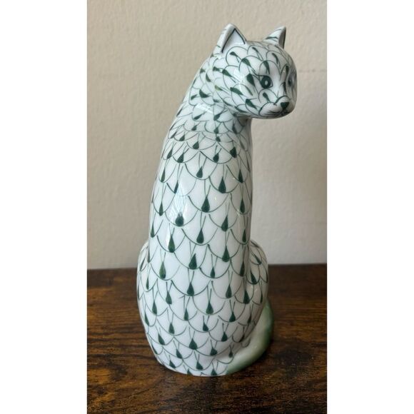 vintage andrea by sadek fish net kitty cat figurine / New - Picture 3 of 8